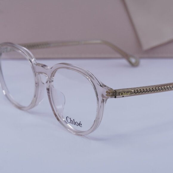 Chloe CH0012OA 001 Round Eyeglasses 50mm - Transparent Pink - Picture 5 of 12